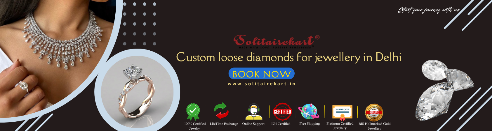 Custom Loose Diamonds for Jewelry in Delhi